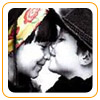 This is an image used for Crystal and Duke's website.  It is a picture of two little kids giving eskimo kisses.
